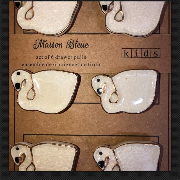 12x White Gold Swan Cabinet Drawer Knobs Pulls - Picture 2 of 8